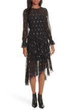 Women's Joie Maylene Asymmetrical Silk Blend Dress, Size - Black