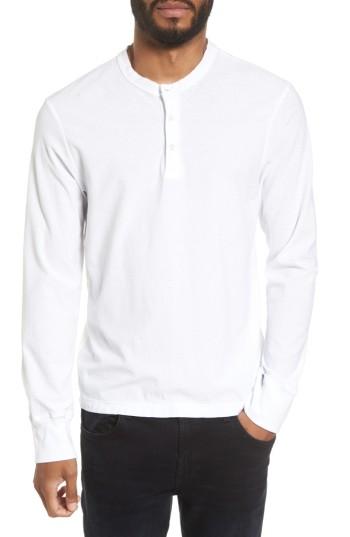 Men's James Perse Classic High Twist Jersey Henley (xs) - White
