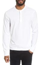 Men's James Perse Classic High Twist Jersey Henley (xs) - White