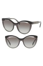 Women's Miu Miu 55mm Cat Eye Sunglasses - Black Gradient