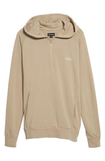 Men's Barney Cools Olympic Zip Pullover Hoodie, Size - Beige
