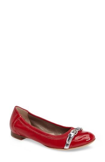 Women's Agl Cap Toe Ballet Flat .5us / 35.5eu - Red
