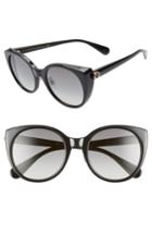Women's Gucci 54mm Cat Eye Sunglasses - Black/ Grey Gradient