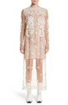 Women's Stella Mccartney Embroidered Tulle Lace Dress Us / 40 It - Beige