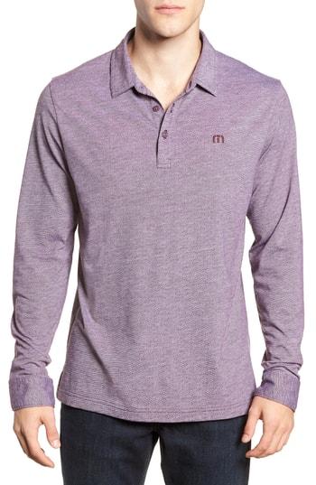 Men's Travis Mathew Gir Pin Dot Polo - Red