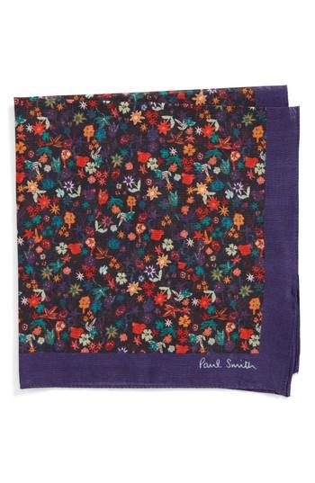 Men's Paul Smith Floral Cotton Pocket Square
