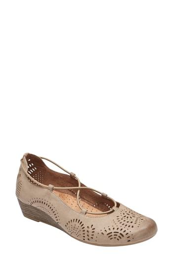 Women's Rockport Cobb Hill Judson Ballet Wedge .5 M - Beige