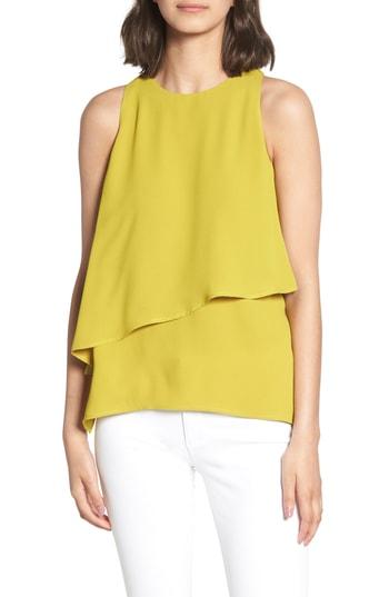 Women's Trouve Tiered Sleeveless Top, Size - Green