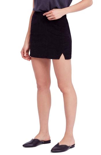 Women's Free People Corduroy Miniskirt - Black