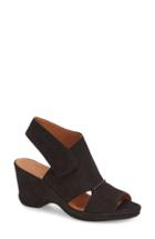 Women's L'amour Des Pieds 'oswin' Peep Toe Demi Wedge Sandal .5 M - Black