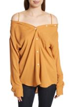 Women's Theory Tamalee Silk Shirt, Size - Orange