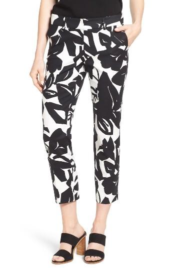 Petite Women's Halogen Crop Stretch Cotton Pants P - Ivory