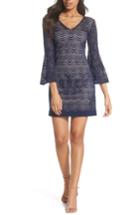 Women's Lilly Pulitzer Nicoline Bell Sleeve Lace Dress, Size - Blue