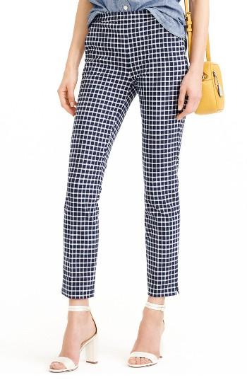Women's J.crew Martie Windowpane Print Pants