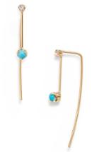Women's Zoe Chicco Turquoise & Diamond Threader Earrings