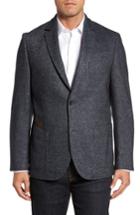 Men's Flynt Classic Fit Suede Trim Jersey Sport Coat R - Grey