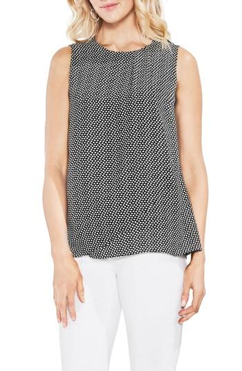Women's Vince Camuto Cabana Foldover Stretch Crepe Top - Black