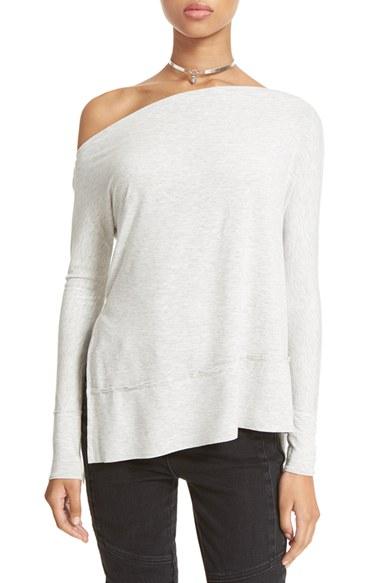 Women's Free People 'luna' Long Sleeve Tee, Size - Grey