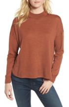Women's Madewell Mock Neck Boxy Pullover, Size - Red