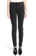 Women's Christopher Kane Hook & Loop Fly Skinny Jeans - Black