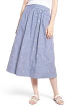 Women's 1901 Smocked Waist Midi Skirt - Blue