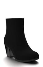 Women's Shoes Of Prey Block Heel Bootie B - Black