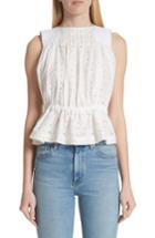 Women's Tricot Comme Des Garcons Cinch Waist Eyelet Top - White