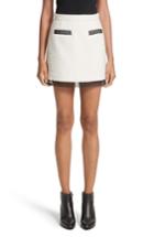 Women's Alexander Wang Chain Mail Trim Tweed Miniskirt - Ivory