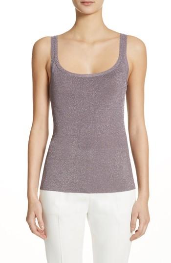 Women's Max Mara Dalila Metallic Knit Tank - Purple