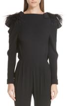 Women's Johanna Ortiz Embellished Shoulder Wool Crepe Jumpsuit