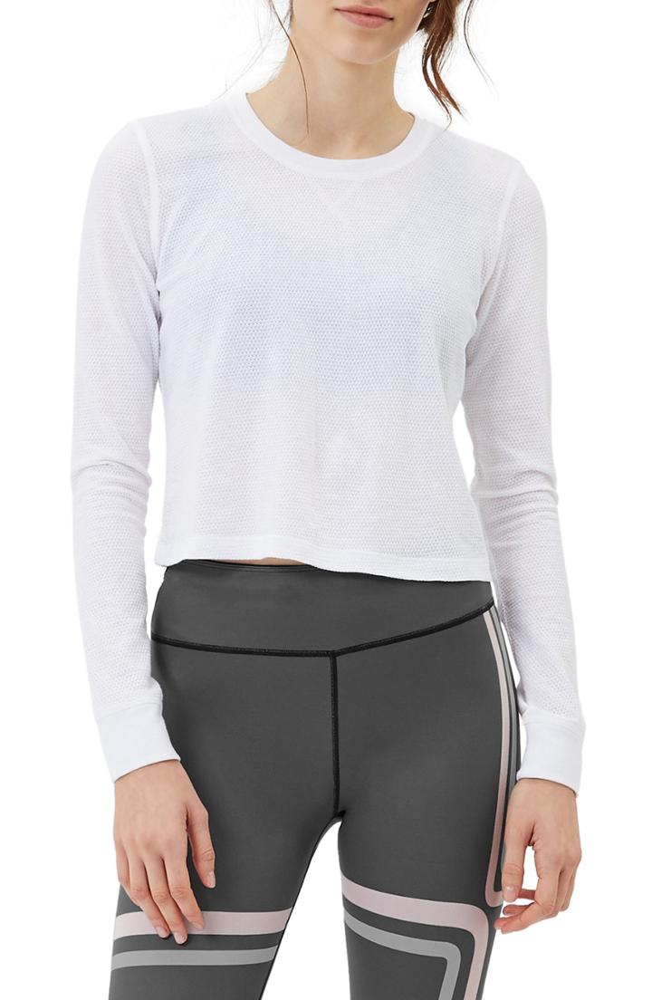 Women's Sweaty Betty Waffle Knit Crop Tee