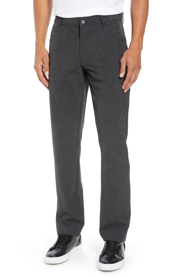 Men's Alberto Ceramica Stone Straight Fit Pants X 30 - Grey