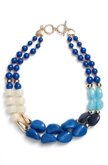 Women's Halogen Dual Strand Beaded Necklace