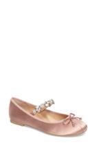 Women's Jewel By Badgley Mischka Terrie Mary Jane Flat M - Pink