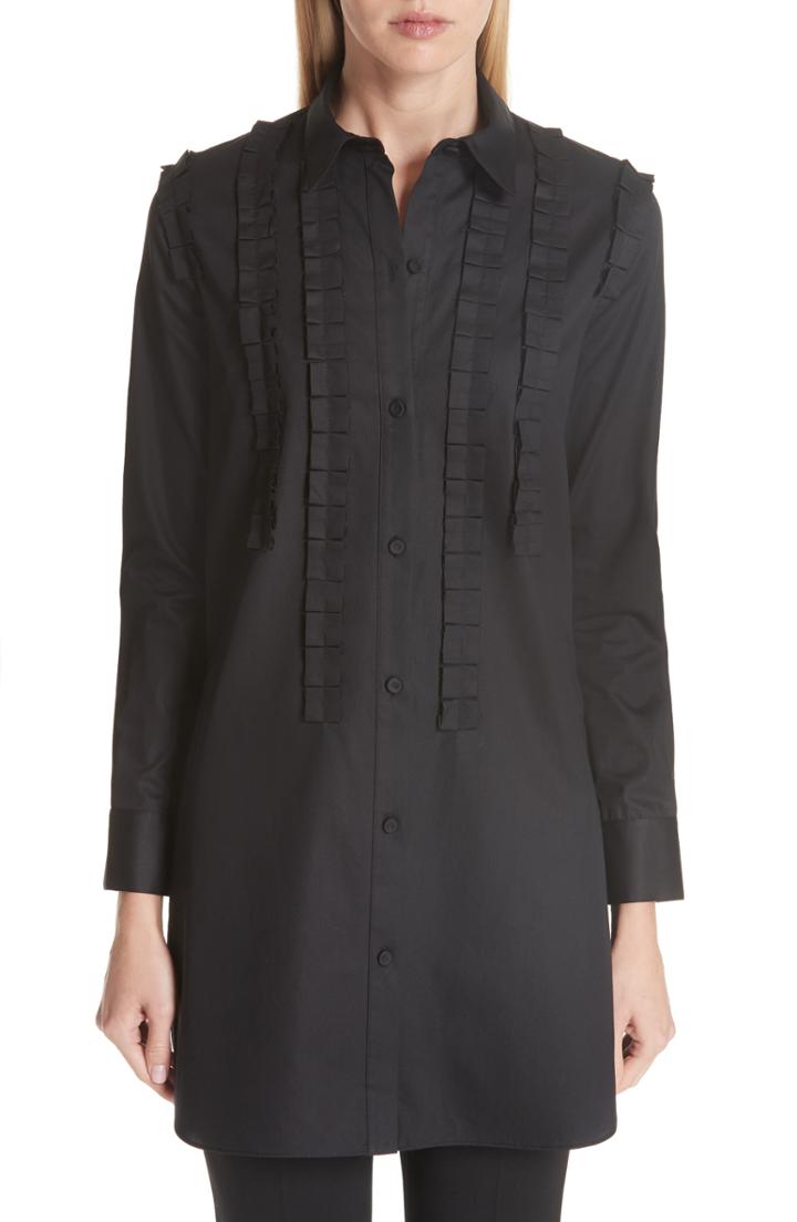 Women's Adam Lippes Cotton Poplin Tunic - Black