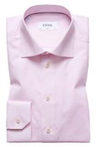 Men's Eton Slim Fit Print Dress Shirt - Pink