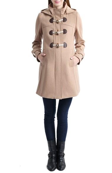 Women's Kimi And Kai 'paisley' Maternity Duffle Coat - Beige