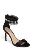Women's Jewel Badgley Mischka Abagail Embellished Ankle Strap Sandal .5 M - Black