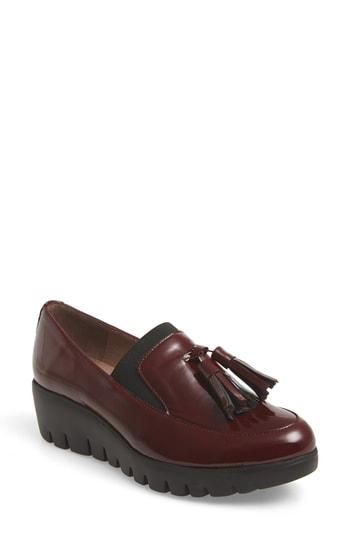 Women's Wonders A Loafer Wedge, Size 7.5us / 38eu - Red