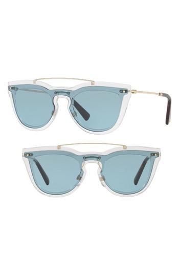 Women's Valentino 48mm Retro Sunglasses - Grey