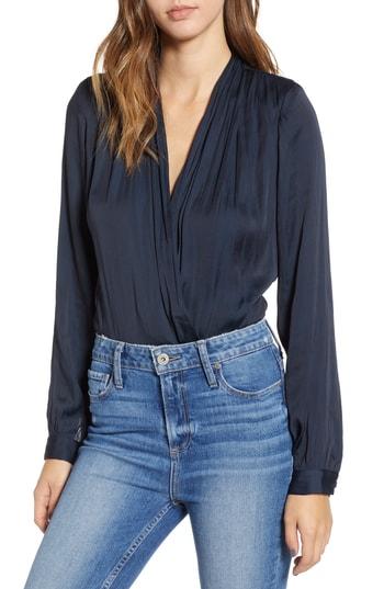 Women's Paige Sevilla Surplice Bodysuit - Blue