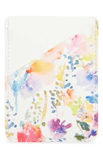 Casetify Floral Adhesive Card Pocket - White