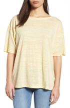 Women's Eileen Fisher Slouchy Organic Linen Top, Size - Beige