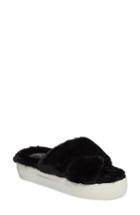 Women's Jslides Adorablee Faux Fur Plaform Sandal .5 M - Black