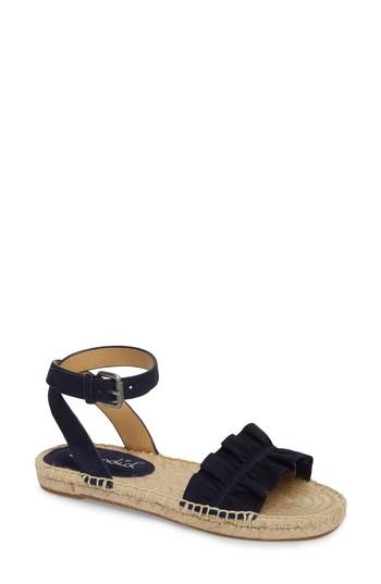 Women's Splendid Becca Ruffled Espadrille Sandal .5 M - Blue