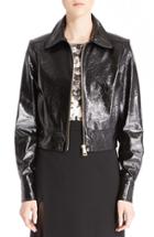 Women's Lanvin Lambskin Leather Bomber Jacket