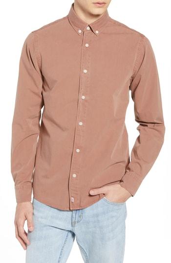 Men's Wax London Bampton Solid Sport Shirt - Red