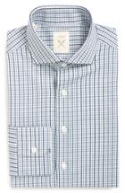 Men's Strong Suit 'elan' Trim Fit Check Dress Shirt .5 L - Blue