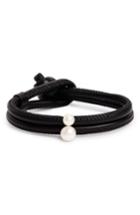 Women's Mizuki Leather & Akoya Pearl Bracelet