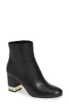 Women's Karl Lagerfeld Paris Sadie Pearl Heel Bootie .5 M - Black